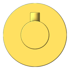 Front Image of RobeHook SurfaceMount Phoenix Radii RoundPlate