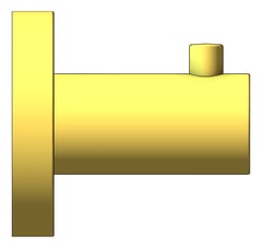 Left Image of RobeHook SurfaceMount Phoenix Radii RoundPlate