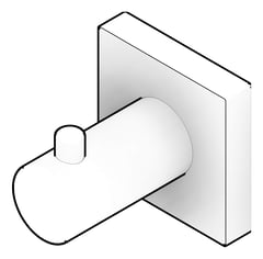 3D Documentation Image of RobeHook SurfaceMount Phoenix Radii SquarePlate