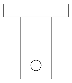 Plan Image of RobeHook SurfaceMount Phoenix Radii SquarePlate