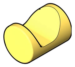 3D Shaded Image of RobeHook SurfaceMount Phoenix VividSlimline