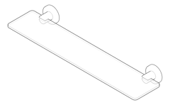 3D Documentation Image of Shelf Glass Phoenix Radii RoundPlate