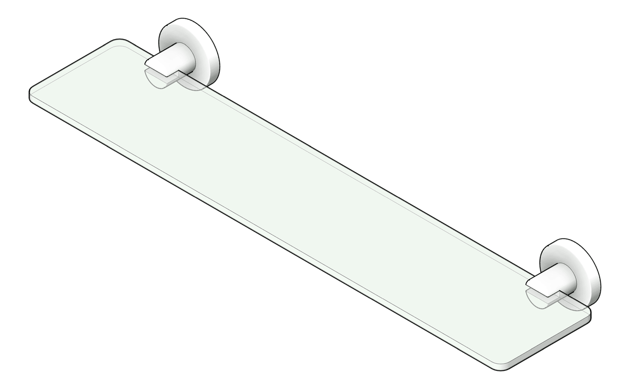 Image of Shelf Glass Phoenix Radii RoundPlate