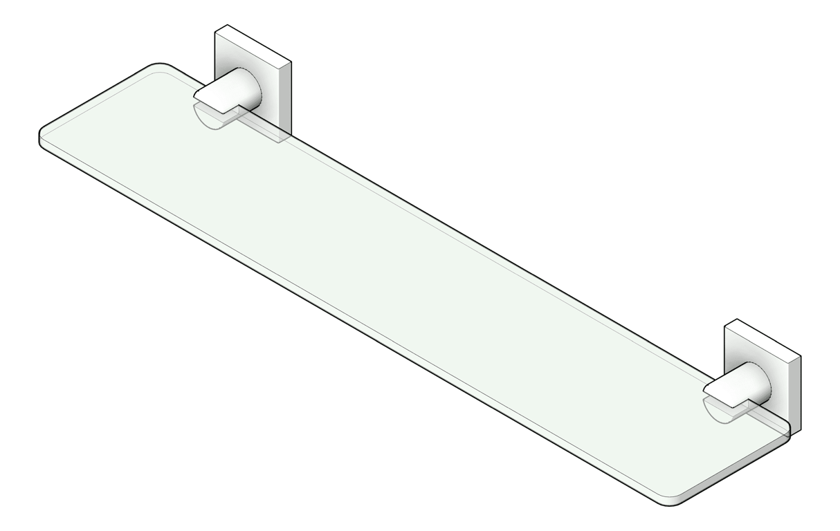 Image of Shelf Glass Phoenix Radii SquarePlate