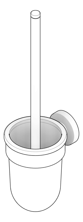 3D Documentation Image of ToiletBrushHolder Phoenix Radii WithBrush RoundPlate