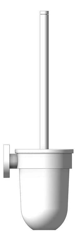 Left Image of ToiletBrushHolder Phoenix Radii WithBrush RoundPlate