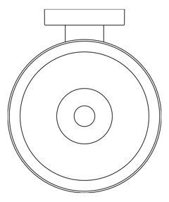 Plan Image of ToiletBrushHolder Phoenix Radii WithBrush SquarePlate