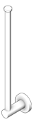 3D Shaded Image of ToiletRollHolder Single Phoenix Radii Spare RoundPlate