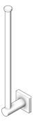 3D Shaded Image of ToiletRollHolder Single Phoenix Radii Spare SquarePlate