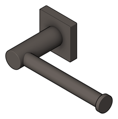 3D Shaded Image of ToiletRollHolder SurfaceMount Phoenix Radii SquarePlate