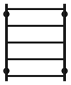 Front Image of TowelRail Ladder Phoenix Radii 550 RoundPlate