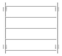 Front Image of TowelRail Ladder Phoenix Radii 750 SquarePlate