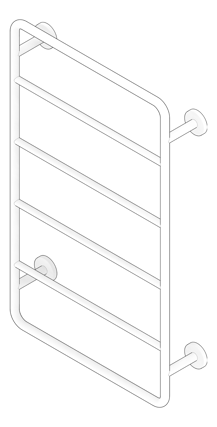 3D Documentation Image of TowelRail Ladder Phoenix VividSlimline