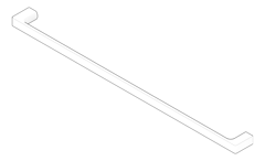 3D Documentation Image of TowelRail Single Phoenix Gloss 800mm