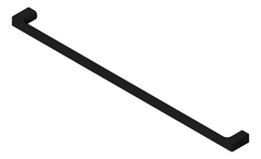 3D Shaded Image of TowelRail Single Phoenix Gloss 800mm