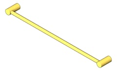3D Shaded Image of TowelRail Single Phoenix VividSlimline 600mm