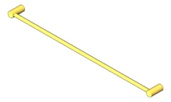 3D Shaded Image of TowelRail Single Phoenix VividSlimline 800mm