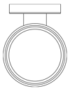 Plan Image of TumblerHolder SurfaceMount Phoenix Radii RoundPlate