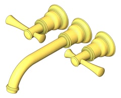 3D Shaded Image of MixerSet Wall Phoenix Cromford Basin Bath