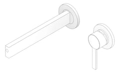 3D Documentation Image of MixerSet Wall Phoenix LexiMKII Basin 200mm