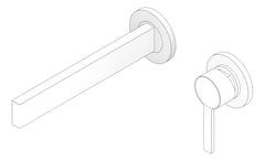 3D Documentation Image of MixerSet Wall Phoenix LexiMKII Bath 200mm