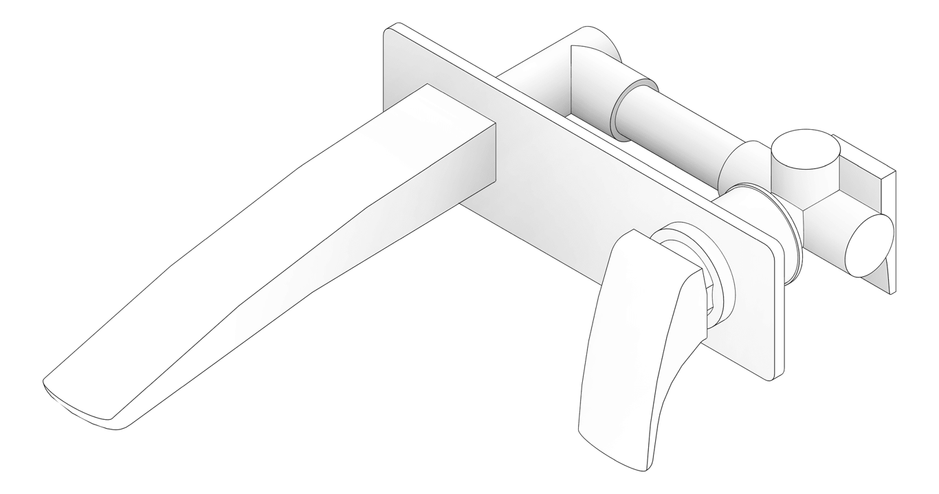 3D Documentation Image of MixerSet Wall Phoenix Rush Basin