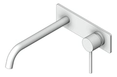 3D Shaded Image of MixerSet Wall Phoenix VividSlimline Basin 230mm