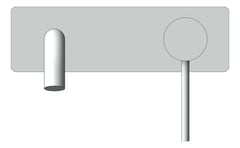 Front Image of MixerSet Wall Phoenix VividSlimline Basin 230mm