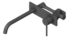 3D Shaded Image of MixerSet Wall Phoenix VividSlimline Bath 230mm