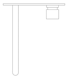 Plan Image of MixerSet Wall Phoenix VividSlimline Bath 230mm