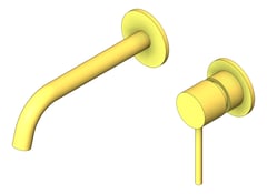 3D Shaded Image of MixerSet Wall Phoenix VividSlimline SwitchMix Basin Bath