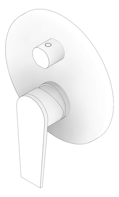 3D Documentation Image of MixerTap Wall Phoenix Arlo Diverter