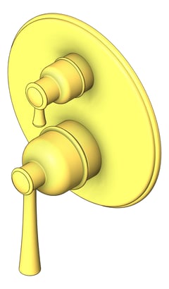 3D Shaded Image of MixerTap Wall Phoenix Cromford SwitchMix Diverter