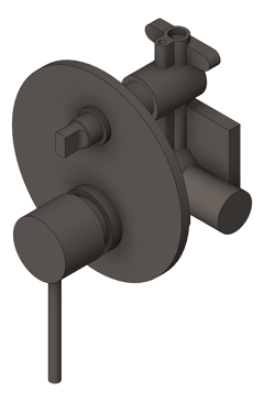 3D Shaded Image of MixerTap Wall Phoenix VividSlimline Diverter