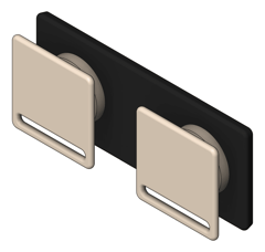 3D Shaded Image of MixerTap Wall Phoenix Zimi Twin