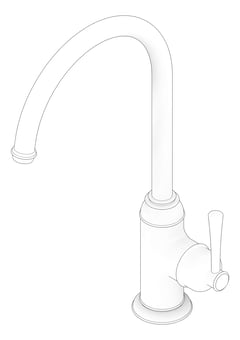 3D Documentation Image of Mixer Sink Phoenix Cromford SideLever