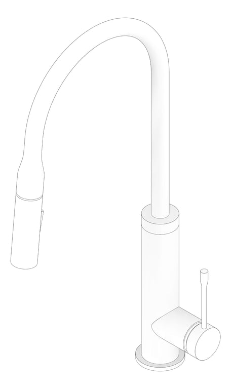 3D Documentation Image of Mixer Sink Phoenix Deja PullOut