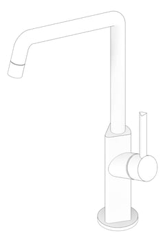 3D Documentation Image of Mixer Sink Phoenix Ester Squareline 200