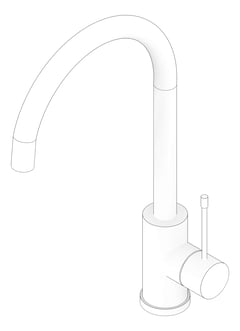 3D Documentation Image of Mixer Sink Phoenix VividSlimline SideLever Gooseneck 200mm