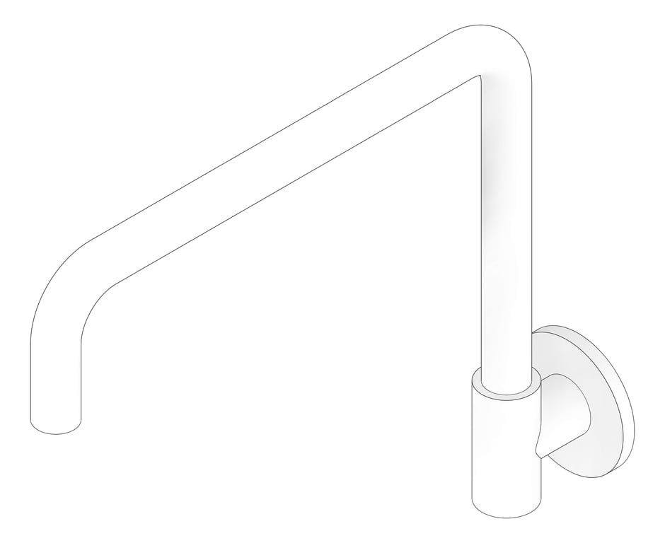 3D Documentation Image of Spout Sink Phoenix VividSlimline Wall Squareline 240
