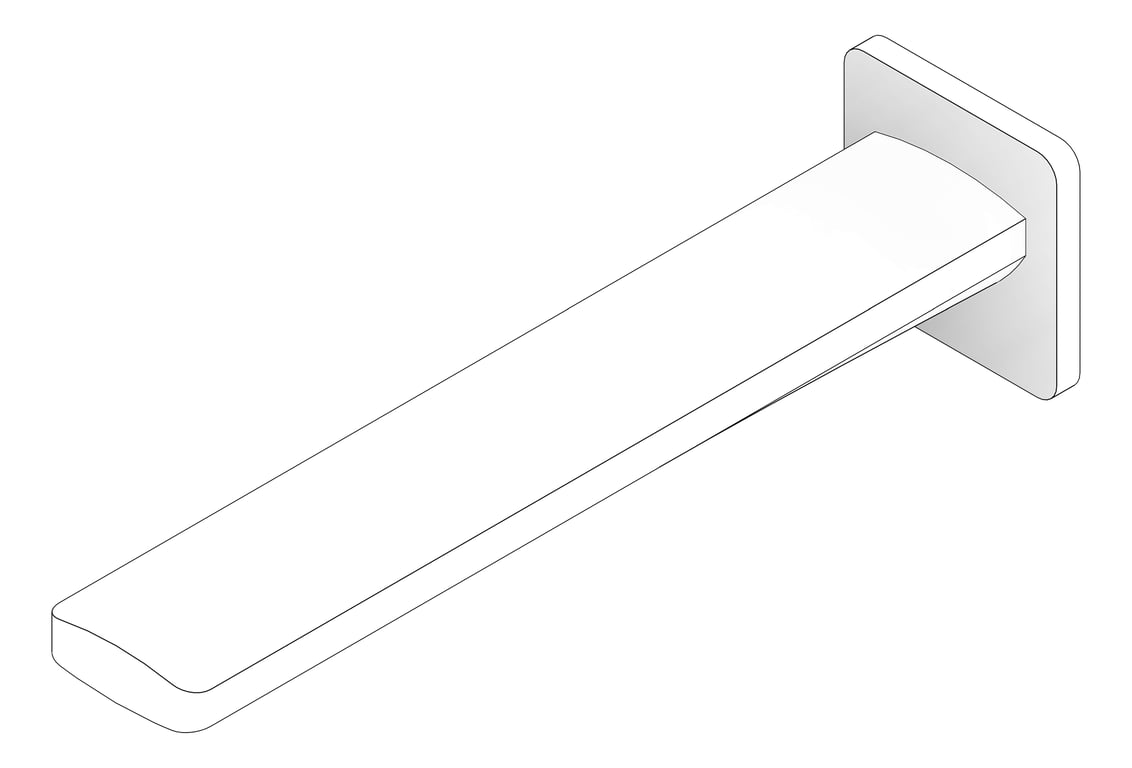 3D Documentation Image of Spout Wall Phoenix Enviro316 Basin Bath 200mm