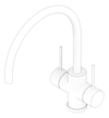 3D Documentation Image of TapSet Sink Phoenix VividSlimline 220