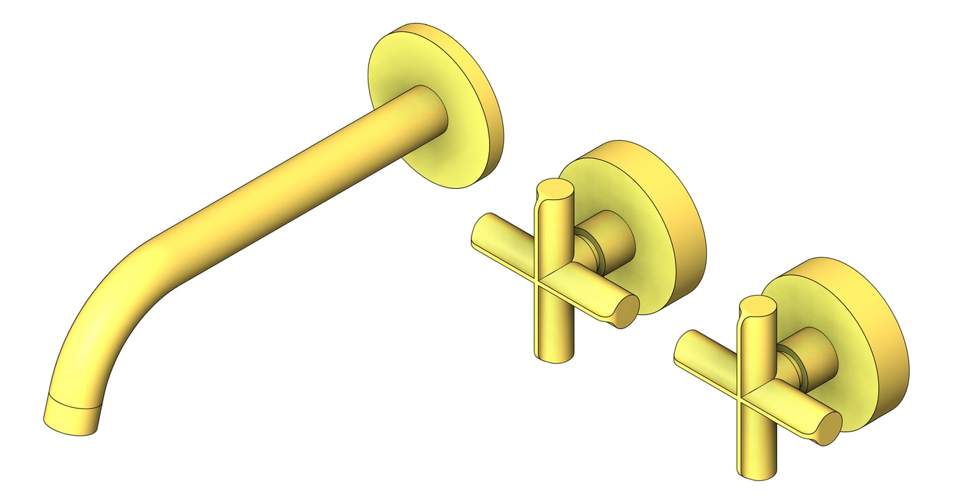 Navigate to TapSet Wall Phoenix VividSlimline BasinBath Hostess 180mm