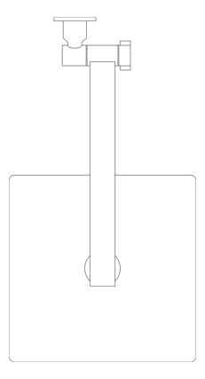 Plan Image of Shower Head Phoenix Lexi 200mmSquareRose UniversalArm