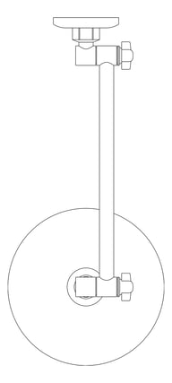Plan Image of Shower Head Phoenix Pina AllDirectional 150mmRose Round