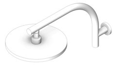 3D Shaded Image of Shower Head Phoenix Vivid Curved