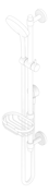 3D Documentation Image of Shower Rail Phoenix Vivid Premium