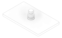 3D Documentation Image of Shower Rose Phoenix Lexi 150x250mm