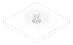 3D Documentation Image of Shower Rose Phoenix Lexi 200mm