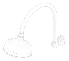 3D Documentation Image of Shower Wall Phoenix Cromford HighRiseArm Rose